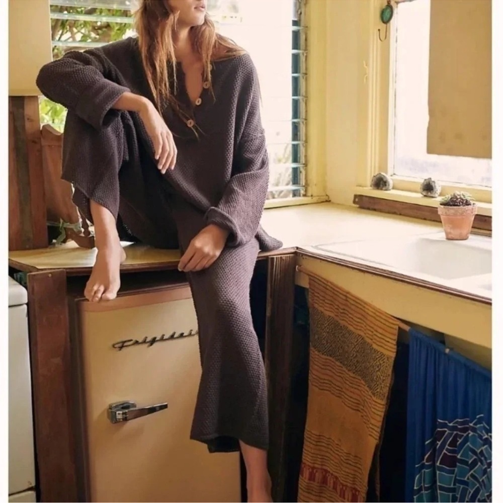 Free People Hailee Sweater Set Brown Small